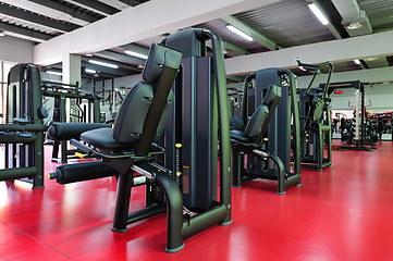 Image showing Modern gym interior with equipment