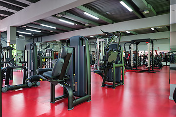 Image showing Modern gym interior with equipment