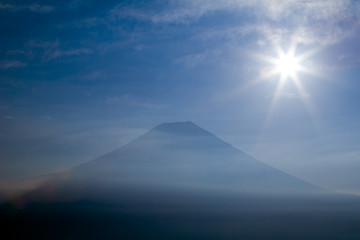 Image showing Mountain with Sun