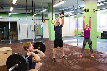 Image showing group of people exercising in gym