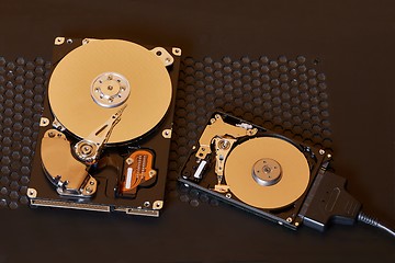 Image showing Open Hard Disks