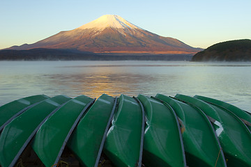 Image showing Green Rowboats