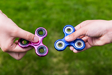 Image showing Popular toys fidget spinners