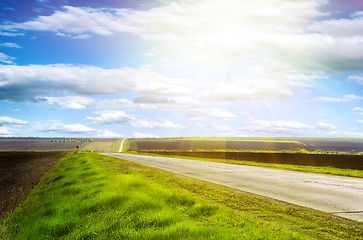 Image showing Highway on a clear sunny day