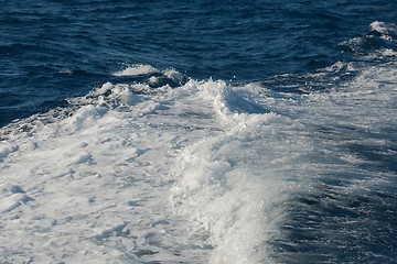 Image showing Waves hitting shore