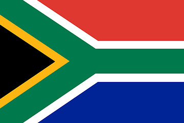 Image showing Colored flag of South Africa