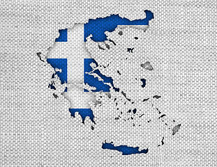 Image showing Textured map of Greece in nice colors