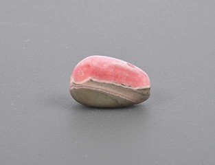 Image showing Red tourmaline chain on gray background