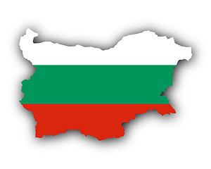 Image showing Map and flag of Bulgaria
