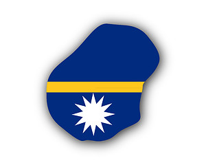 Image showing Map and flag of Nauru