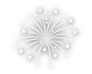 Image showing Ceremony fireworks on white background