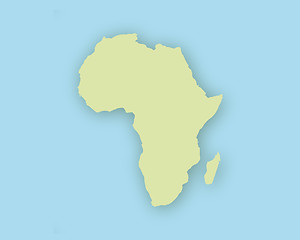 Image showing Map of Africa with shadow