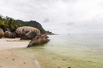 Image showing island beach in indian ocean on seychelles