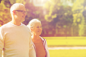 Image showing senior couple in city park