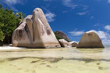 Image showing island beach in indian ocean on seychelles