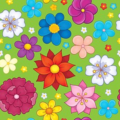 Image showing Seamless background flower theme 5