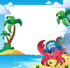 Image showing Frame with pirate crab