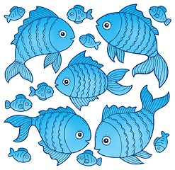 Image showing Fish drawings theme image 4