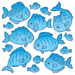 Image showing Fish drawings theme image 2