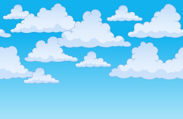 Image showing Horizontally seamless sky with clouds 1