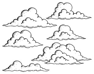 Image showing Clouds drawings theme image 1