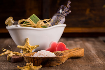 Image showing Wellness and bath in vintage look