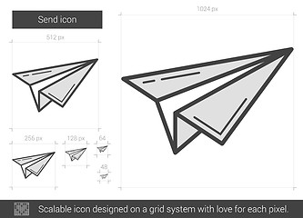 Image showing Send line icon.