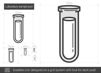 Image showing Laboratory sample line icon.