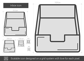 Image showing Inbox line icon.