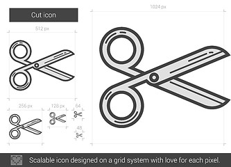 Image showing Cut line icon.