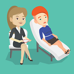 Image showing Psychologist having session with patient.