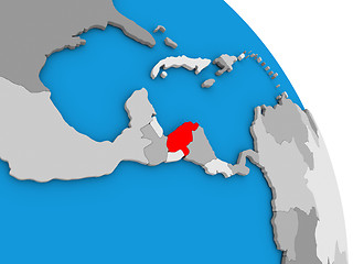 Image showing Honduras on globe