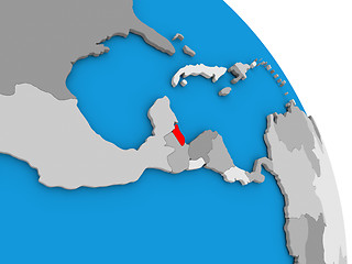 Image showing Belize on globe