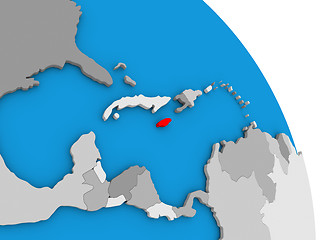 Image showing Jamaica on globe