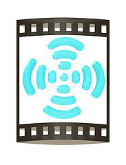 Image showing Radio Frequency Identification symbol. 3d illustration. The film