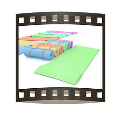 Image showing karemats. 3D illustration. The film strip