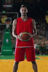 Image showing Basketball player portrait