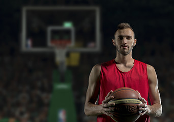 Image showing Basketball player portrait