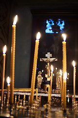 Image showing candles in orthodox church