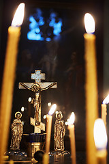 Image showing candles in orthodox church