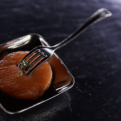 Image showing Canape with salmon and curd cheese