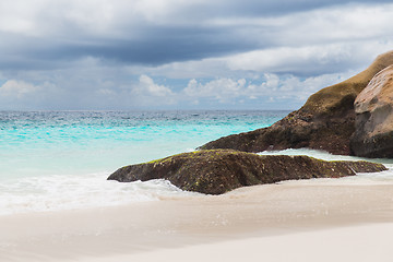 Image showing island beach in indian ocean on seychelles