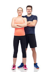 Image showing happy sportive man and woman