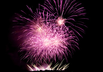 Image showing Fireworks Lighting up the Sky