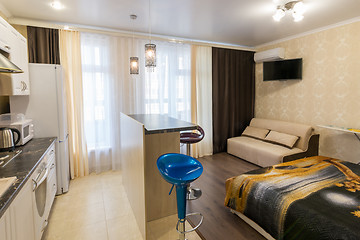 Image showing Interior small studio apartments