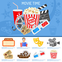 Image showing Cinema and Movie time concept