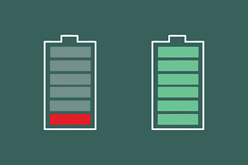 Image showing battery charge is small and full