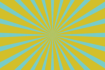 Image showing Yellow blue pop art background with rays
