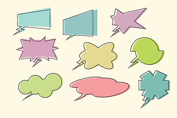 Image showing set comic book speech bubbles