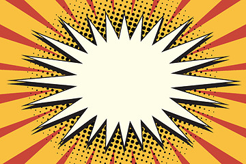 Image showing white cartoon yellow splash on pop art background